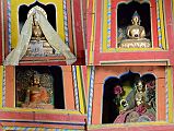 22 Statues Of Amitayus, Amitabha, Buddha and White Tara Inside Tashi Lhakhang Gompa In Phu 